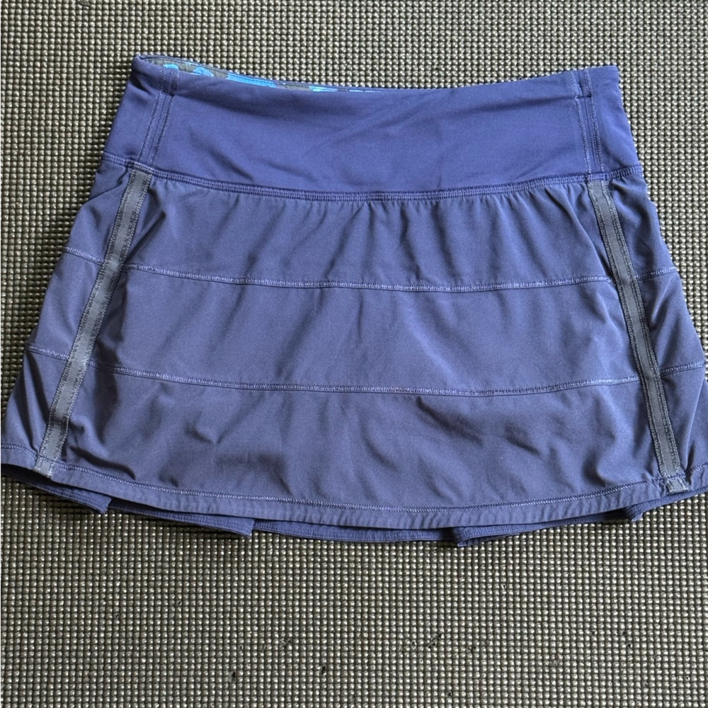Lululemon Athletica Navy Blue Pace Rival Skirt